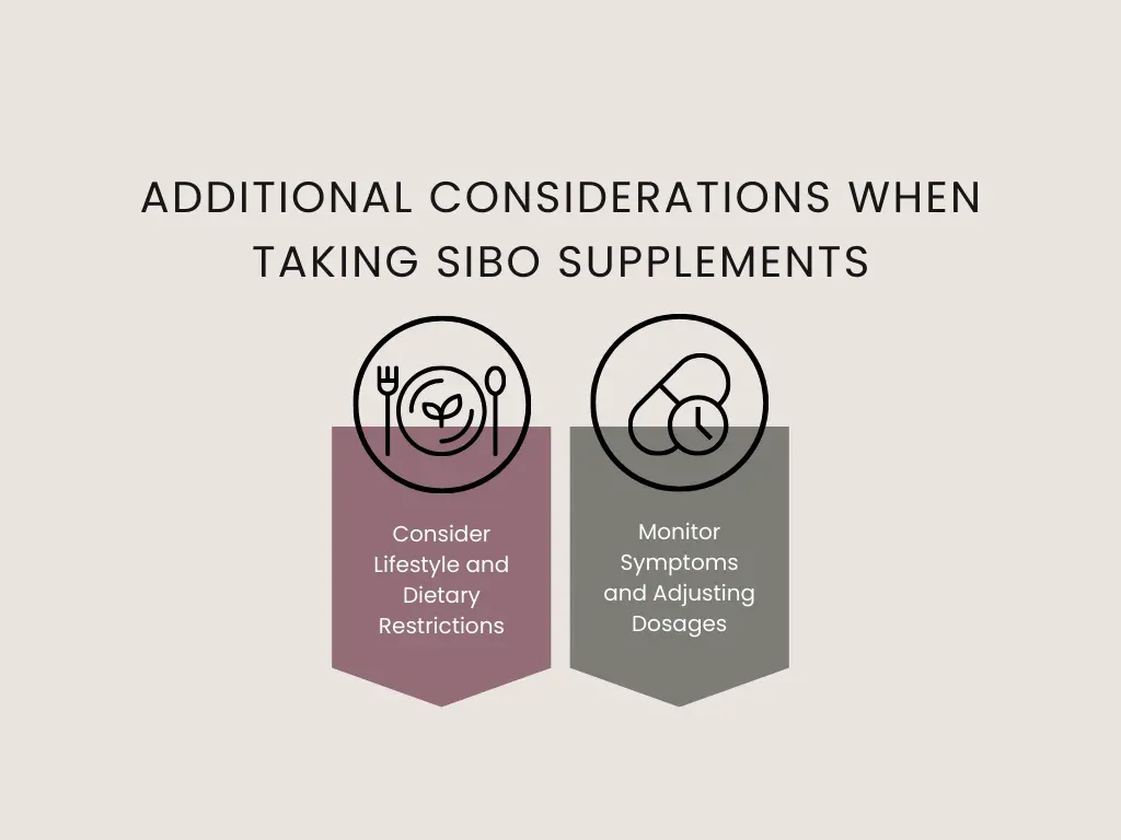 additional considerations when taking SIBO supplements