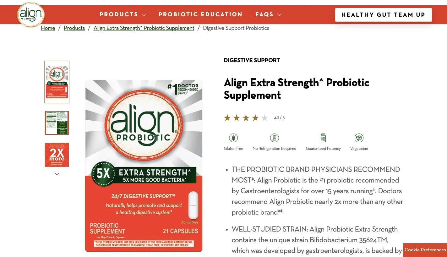 align extra strength probiotic