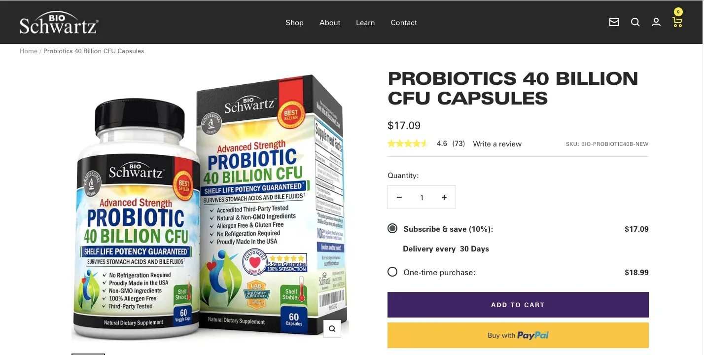 bioschwartz daily probiotic