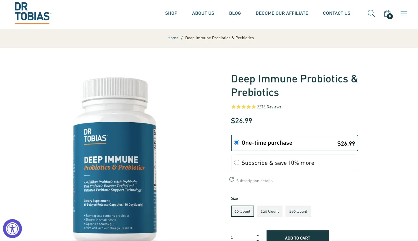 dr. tobias deep immune probiotic