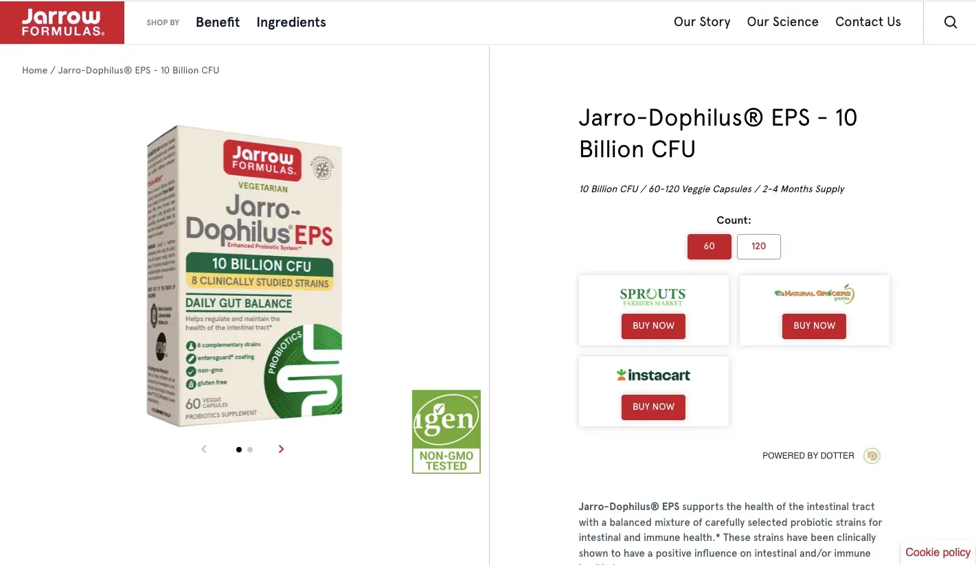 jarrow formula homepage probiotic