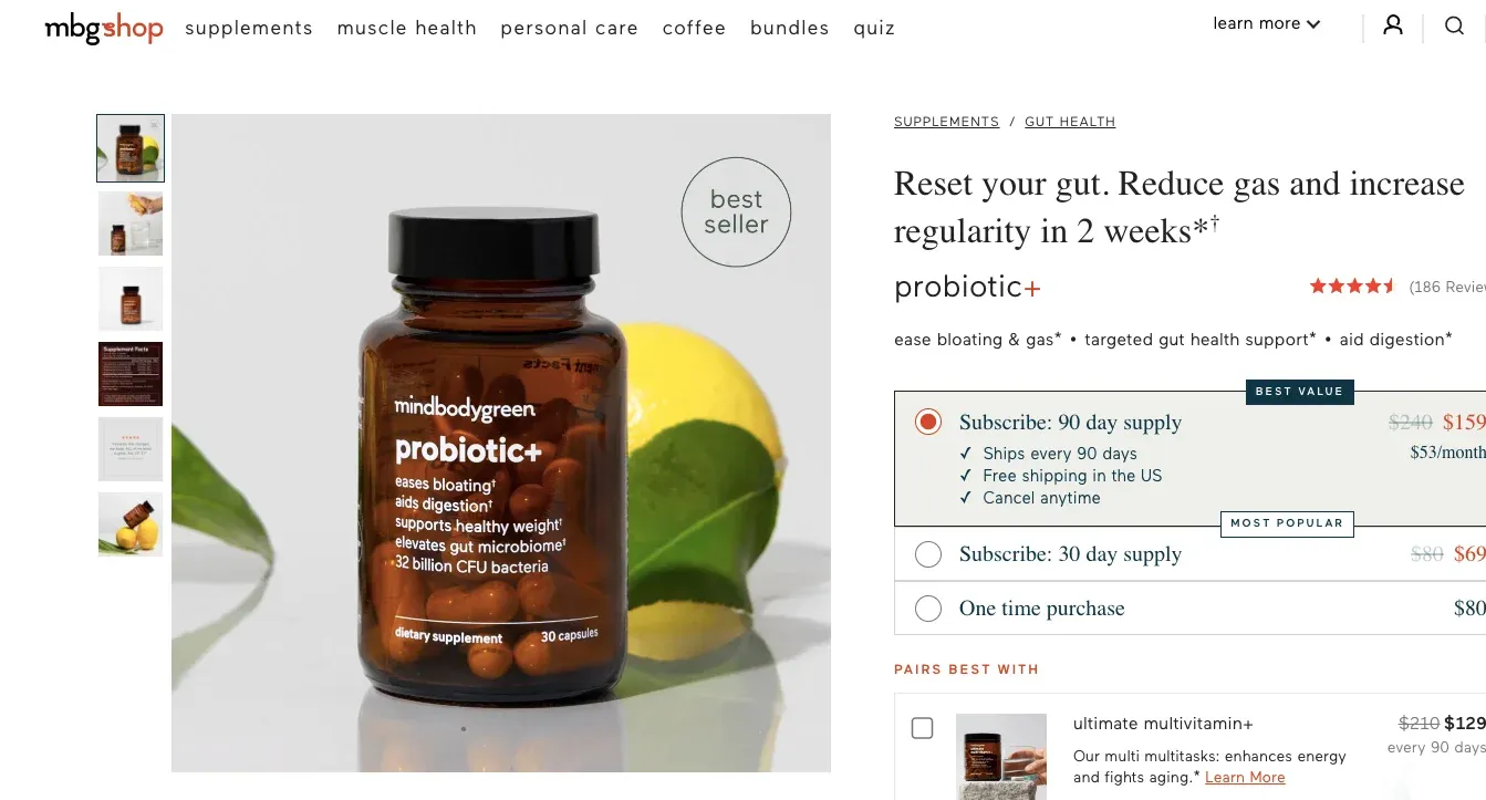 mindbodygreen probiotic