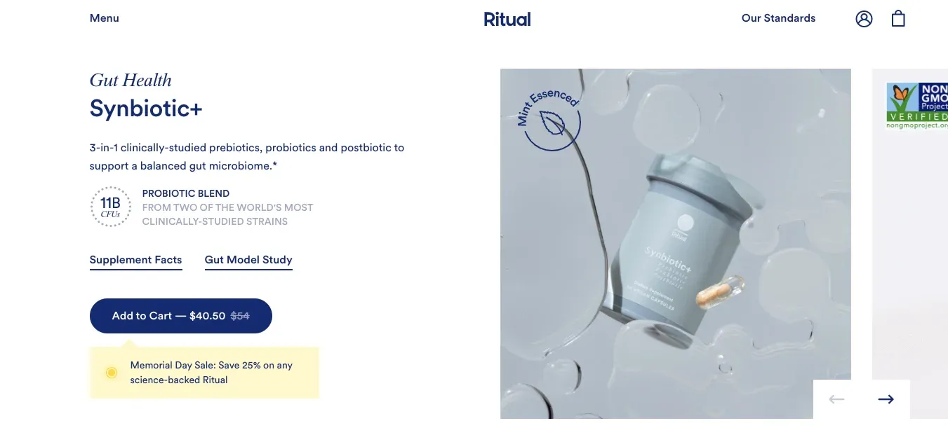 Ritual synbiotic probiotic