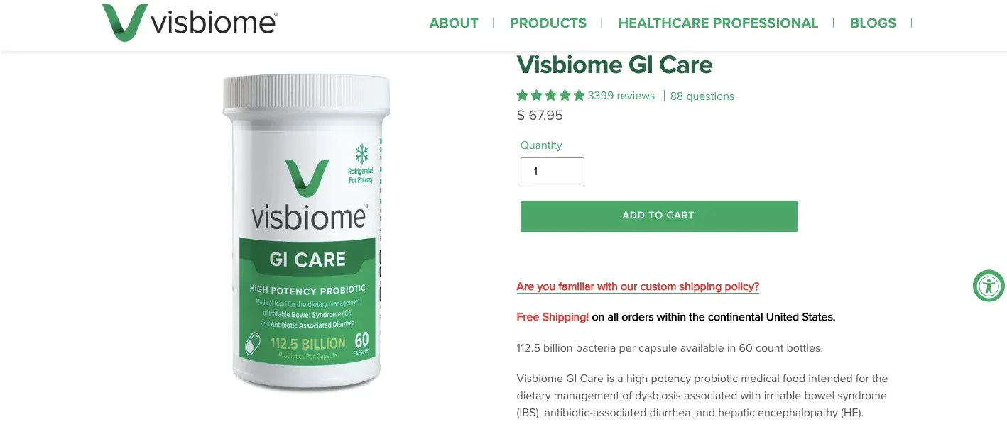 visibiome probiotic capsule