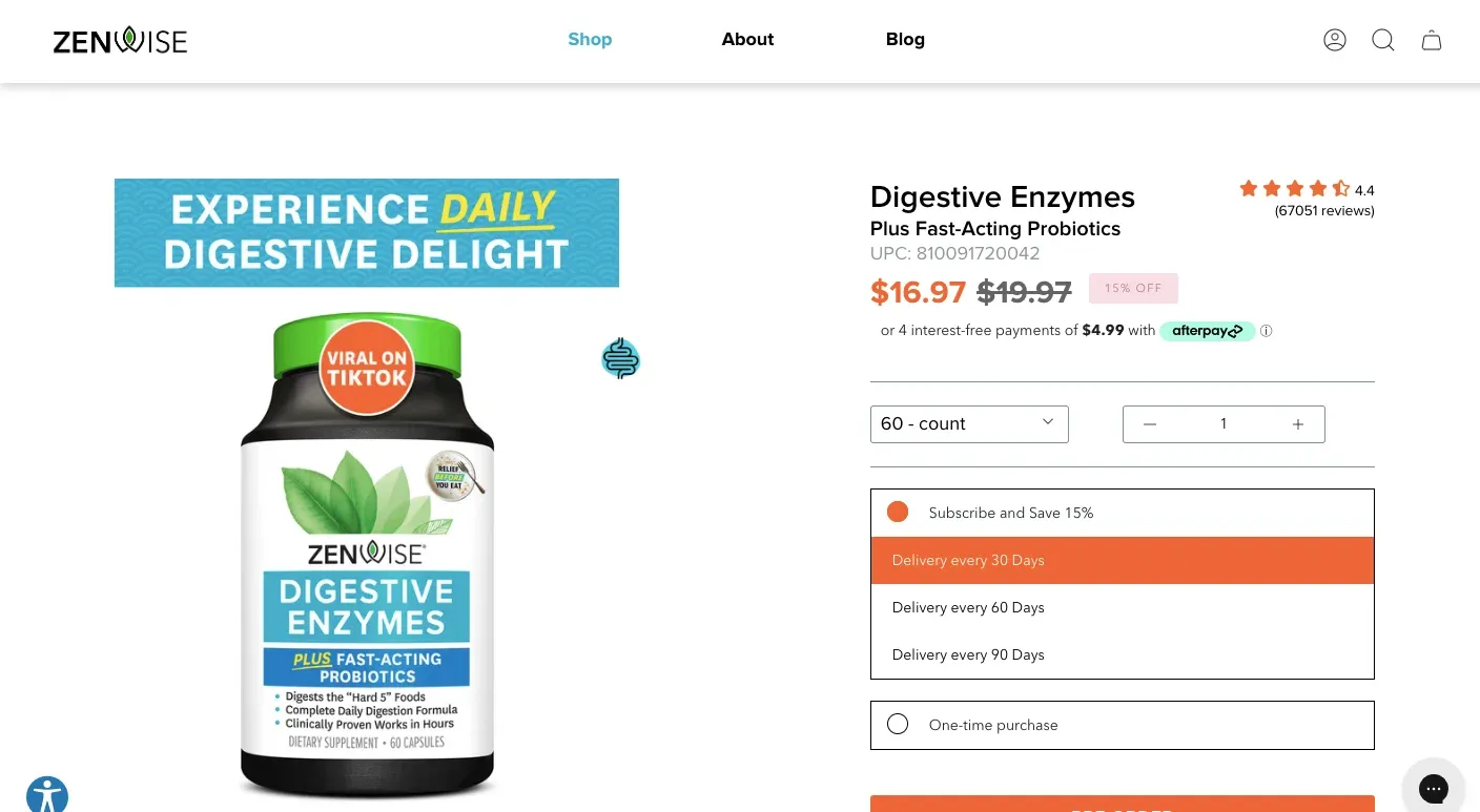 zenwise digestive enzymes